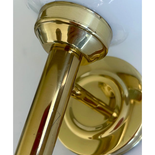 Gold Vintage Danish Glass Sconces by Abo Reinders, Set of 3 For Sale - Image 8 of 17