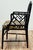 Vintage Chippendale Style Black Faux Bamboo Arm Chair W/ Leopard Print Velvet Upholstery For Sale In Kansas City - Image 6 of 11