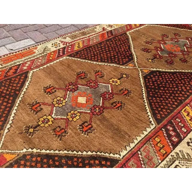 1960s Vintage Turkish Handknotted Runner Rug - 52"x137" For Sale - Image 4 of 7