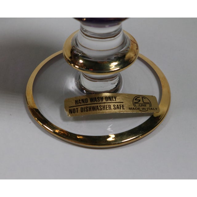 Beautiful amethyst and gold etched iced tea glasses, part of the TC Line by Arte Italica. I love the gold encrusted swags...