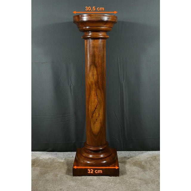 Art Deco Walnut Column, 1930 For Sale - Image 16 of 18