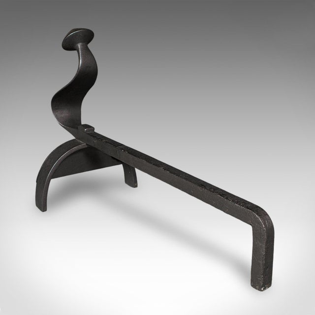 Large Antique Fireplace Set, English, Fire Basket, Andirons, Gothic, Edwardian For Sale - Image 12 of 12