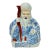 Hand Painted Chinese Blue & White Asian Porcelain Immortal Figure With Cane For Sale