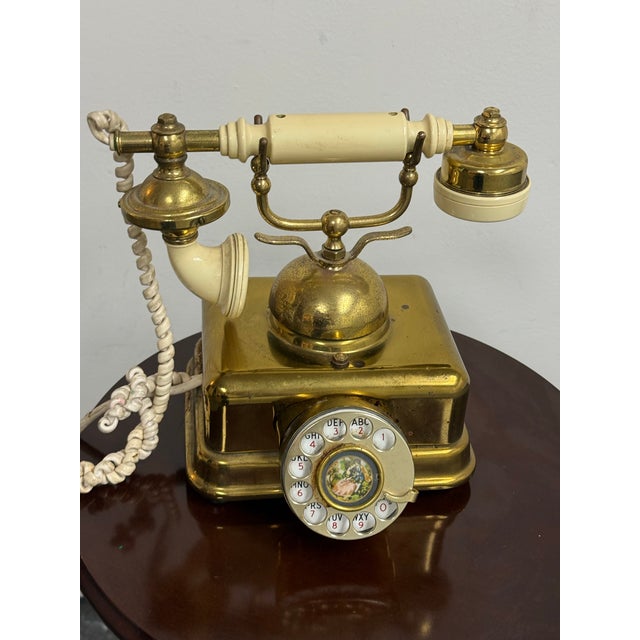 Metal United States Telephone Company French-Style Rotary Telephone, 1967 For Sale - Image 7 of 12
