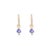1.13 Ct Teardrop Tanzanite & Diamond Hoop Drop Earrings - a Pair For Sale - Image 4 of 11