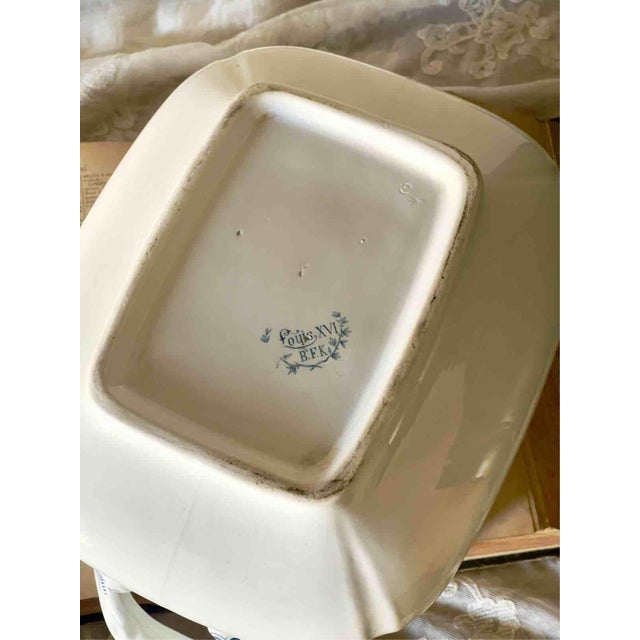 Large Belgian Louis XVI Terre de Fer Soup Bowl from Boch Frères Keramis, Belgium, 1890s For Sale - Image 6 of 16