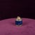 Blue Glazed Ceramic and Brass-Toned Metal Table Lighter by Tommaso Barbi, 1970s For Sale - Image 11 of 17