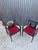 Black Vintage Armchairs in Wood, 1970s, Set of 2 For Sale - Image 8 of 12