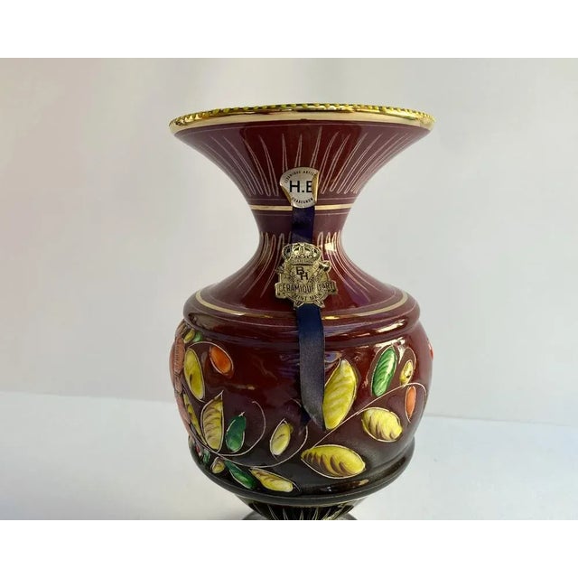 Vintage Ceramic Vase by H. Bequet, Belgium, 1950s For Sale - Image 3 of 7