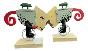 Sculptures by Frank Slabbinck, Set of 2