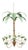 Mid 20th Century Mid-Century Modern Painted Tôle 10-Arm Palm Tree Light Fixture with Green Leaves For Sale