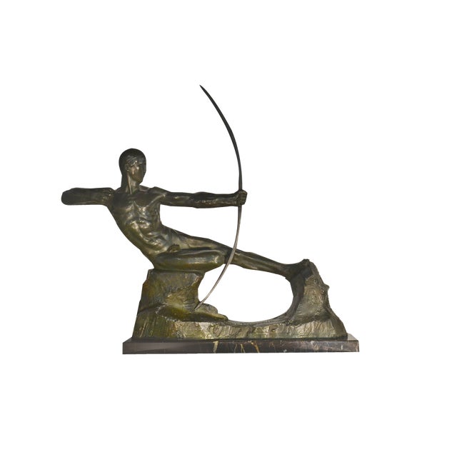 Victor Demanet, Art Deco Archer, 1920s, Bronze For Sale