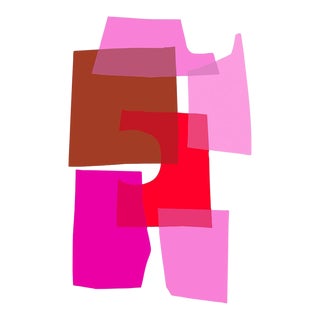 Pink and Chocolate Fine Art Print 32" X 42" by Liz Roache For Sale