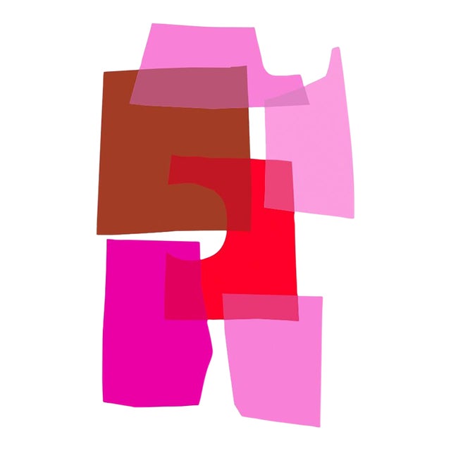 Pink and Chocolate Fine Art Print 32" X 42" by Liz Roache For Sale