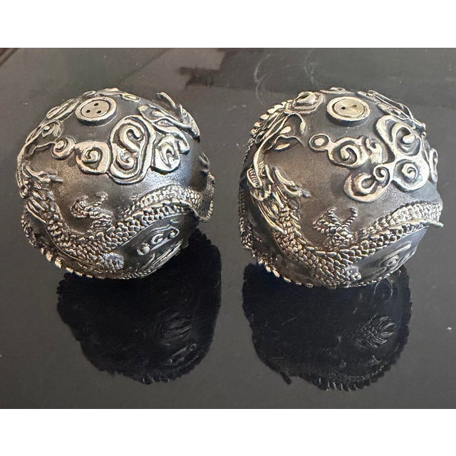 L’Objet Spice Jewels Dragon Phoenix Salt/Pepper Shakers For Sale - Image 9 of 11