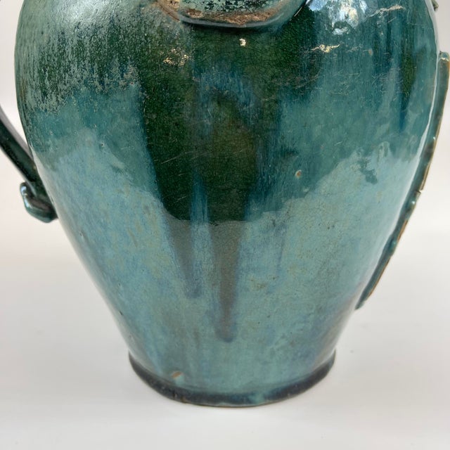 Chinese Ceramic Wine Jug in Turquoise Early 19th Century For Sale - Image 10 of 13