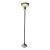 1990s Traditional Bronze Torchiere Floor Lamp With Etched Frosted Glass Shade & 3-Way Switch For Sale