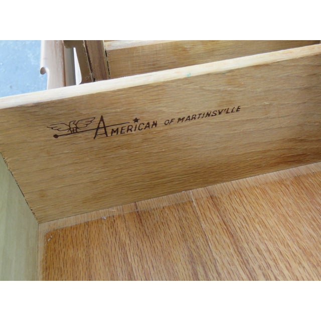 Brown American of Martinsville Mid Century Long Dresser Sideboard Bathroom Vanity 6297 For Sale - Image 8 of 18