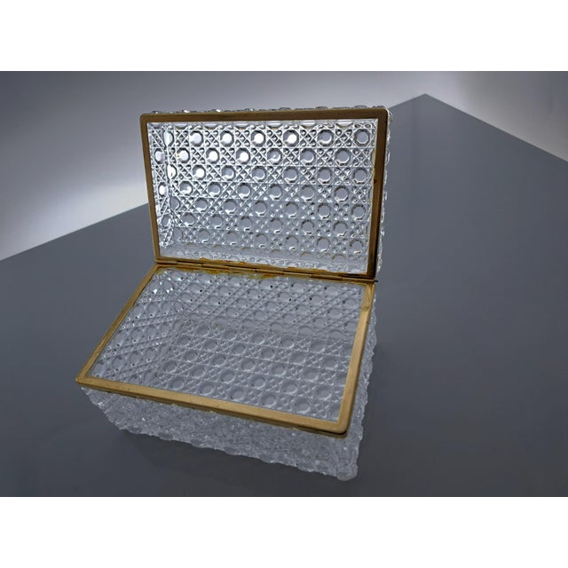 1970s French Baccarat Cut Crystal Jewelry Box, 1970s For Sale - Image 5 of 9