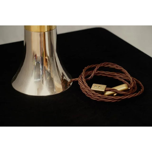 Mid-Century Modern Brass and Chrome Table Lamp, 1970 For Sale - Image 3 of 9