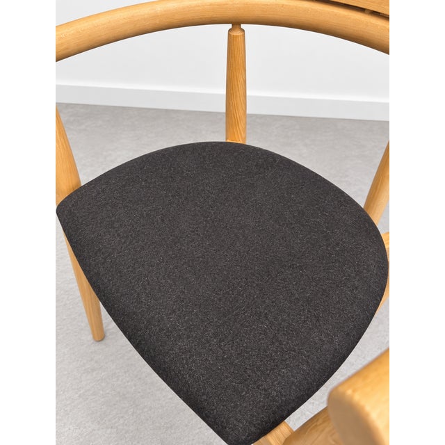 Vintage Danish Beech Dining Chairs by Hans Thyge Raunkjær & Karen Kjærgaard, Set of 6 For Sale - Image 4 of 5