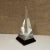 1970s Modern Pyramid Sailboat Sculpture in Lucite Solid Rosewood Base For Sale - Image 11 of 13