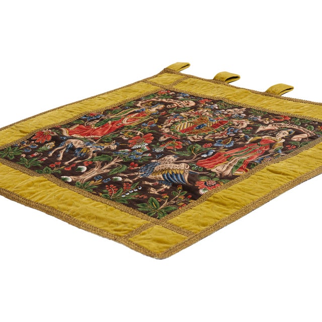 79418 Antique French Tapestry, 02'05 x 02'06. The Gilded Heraldry: Late 19th Century French Masterpiece of European...