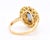 1960s Halo Ring in Gold, Ceylon Sapphire, Diamonds, and Enamel, Size 7.5 For Sale - Image 6 of 9