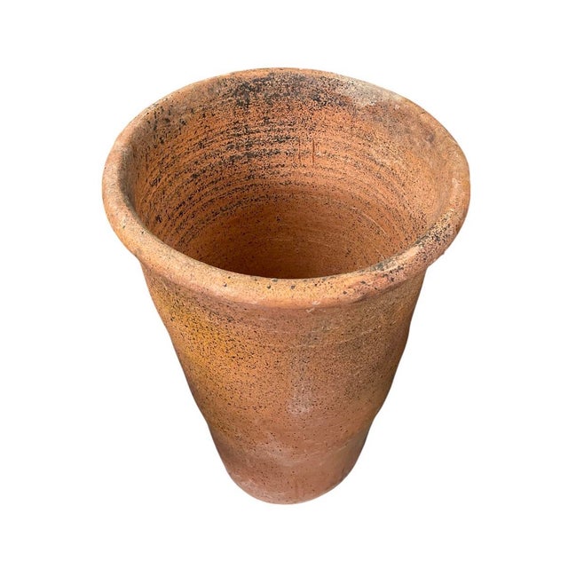 Rustic Pair of Mid-Century Rustic Italian Terracotta Vaso Planters For Sale - Image 3 of 11