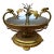 1940s Hollywood Regency Brass and Chrome Floral Ashtray For Sale