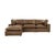 Boho Chic Cali 4-Piece Brown Leather Modular Sectional For Sale - Image 3 of 7