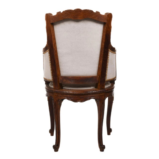 Early 20th Century Antique French Louis XVI Parlor Chair For Sale - Image 4 of 7