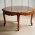 Louis Philippe Round Coffee Table with Wickerwork and Glass Top For Sale - Image 3 of 10