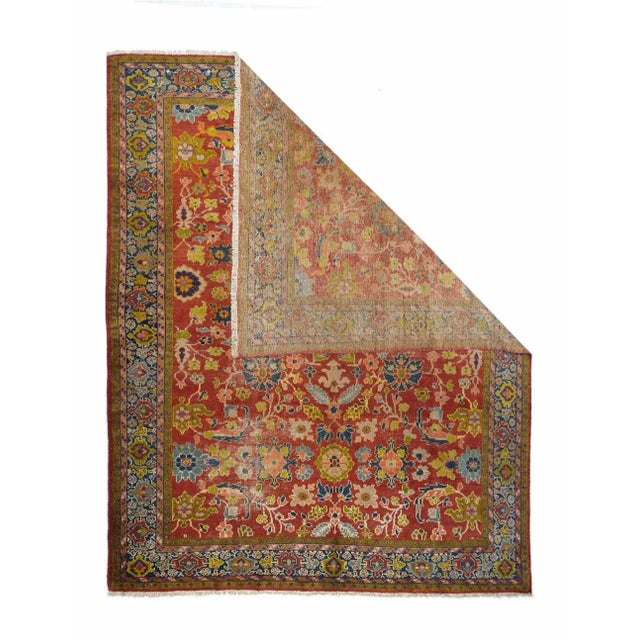 Late 18th Century Late 18th Century Antique Sultanabad Rug 7'6'' x 9'6'' For Sale - Image 5 of 12
