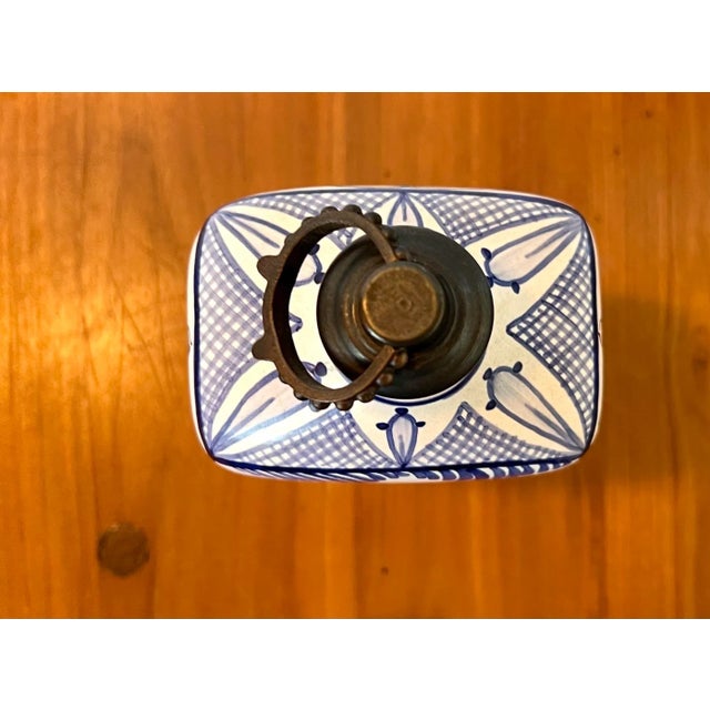 1990s Hungarian Rectangular Pottery Jug For Sale - Image 4 of 8