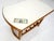Bamboo Rattan Side End Table Mid Century Modern c1970s White Laminate Top MINT For Sale - Image 10 of 16