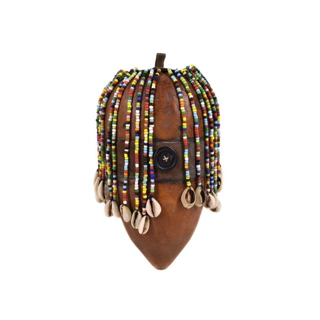 Early 20th Century Nyamwezi Beaded Fertility Doll Gourd with Shells Tanzania For Sale - Image 4 of 4