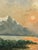 Vintage Framed Mountain Landscape Painting, Snow-Capped Peaks at Sunset, Mid-Century Scenic Wall Art. For Sale - Image 9 of 9