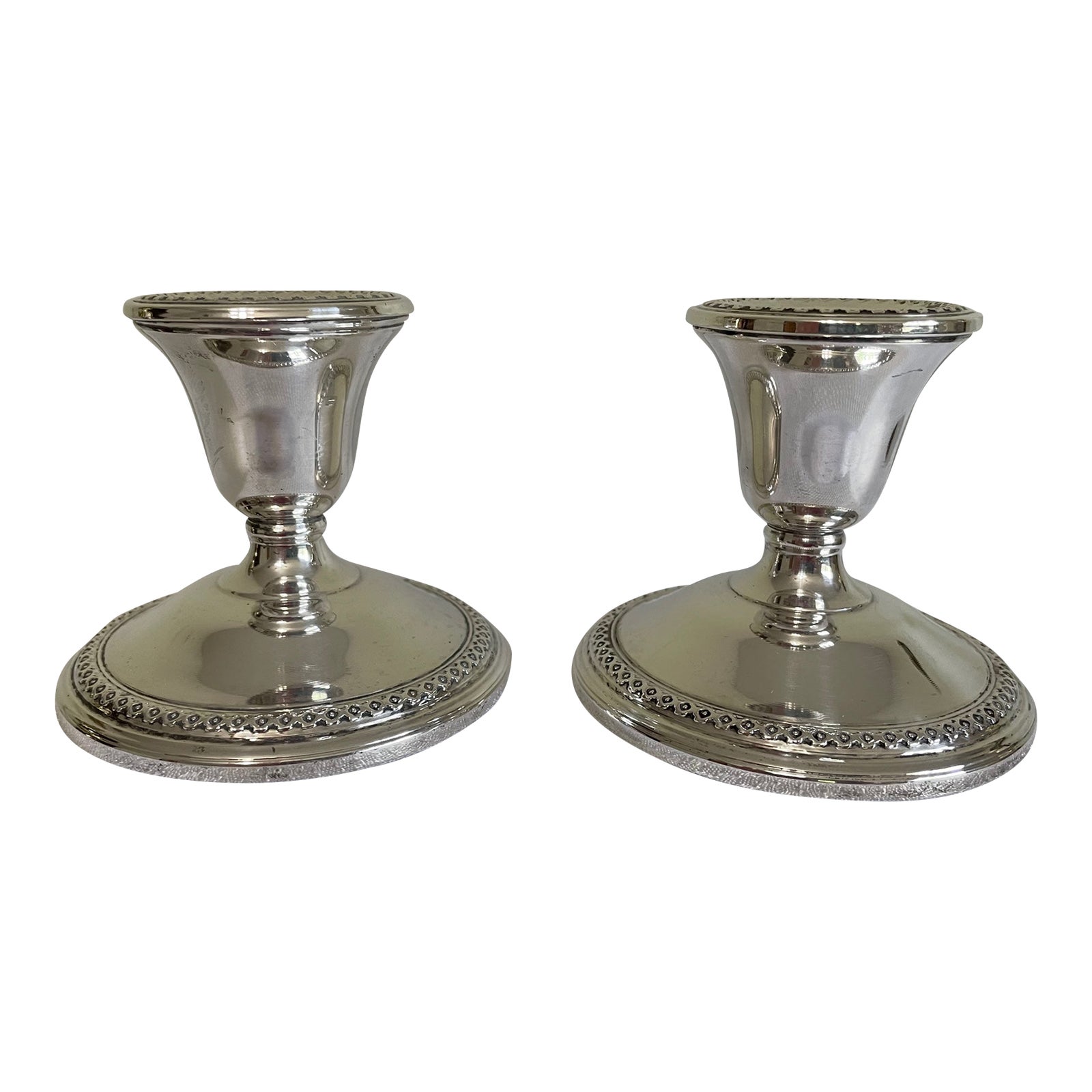 1940s Rogers Sterling Silver Taper Candle Holders a Pair Chairish
