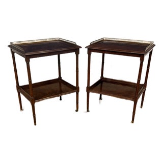 Pair of Mahogany End Tables by Leighton Hall - Showroom Samples For Sale