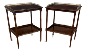 Pair of Mahogany End Tables by Leighton Hall - Showroom Samples