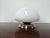 Vintage White Glass and Metal Table Lamp with Touch Switch, 1970s For Sale - Image 11 of 11