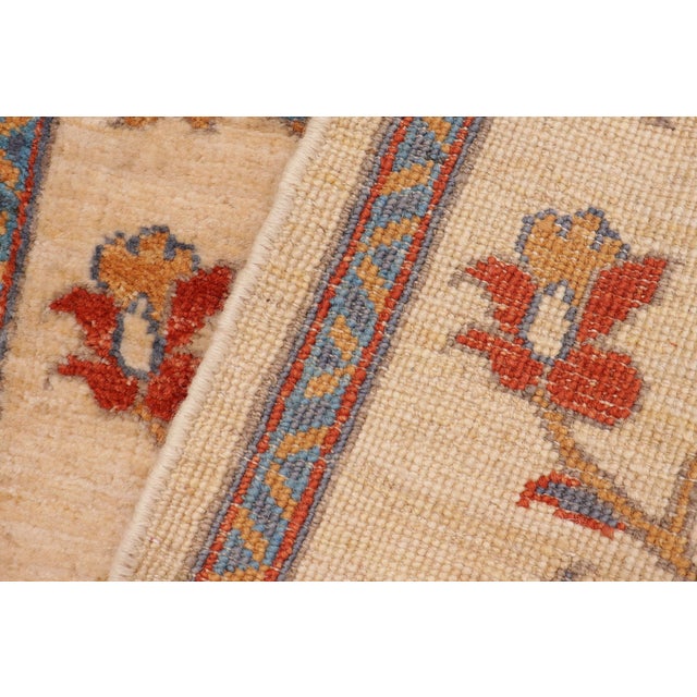 Tan Shabby Chic Ziegler Tan/Rust Wool Runner Rug- 2'1'' X 4'10'' For Sale - Image 8 of 10