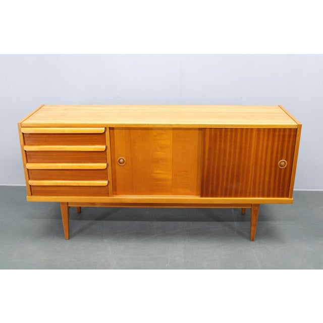 Mid-Century Teak and Maple Sideboard, Czechoslovakia, 1960s For Sale - Image 3 of 16