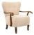 1930s French Linen Armchair For Sale