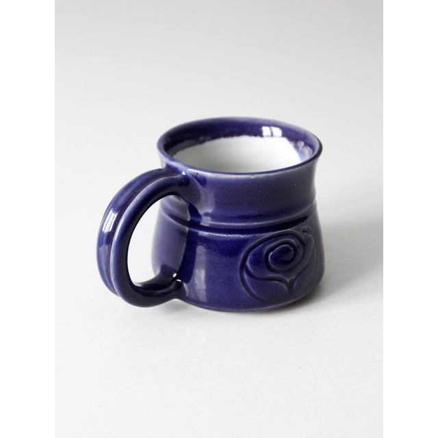 Contemporary Vintage Organic Modern Studio Pottery Mug For Sale - Image 3 of 11