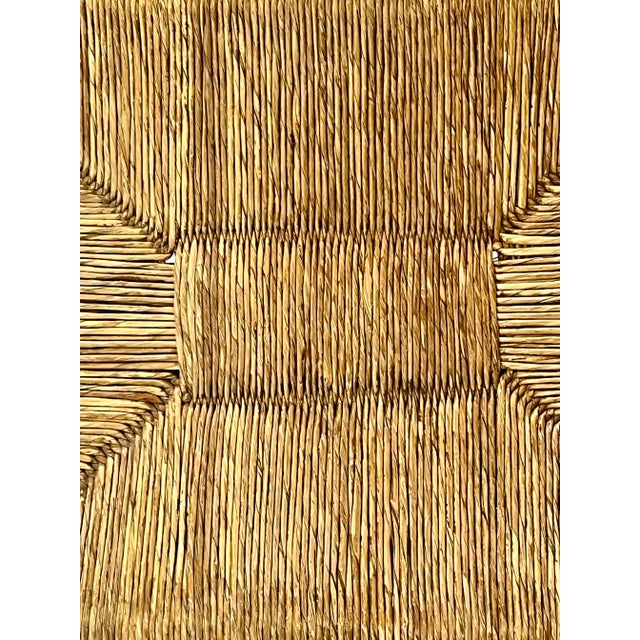 Antique Arts and Crafts Oak and Rush Seat Footstool For Sale - Image 12 of 12