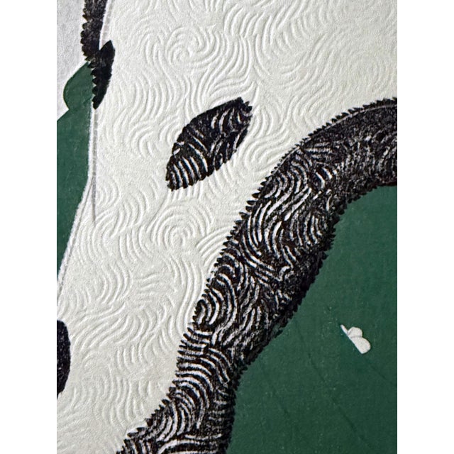 Paper Japanese Large Woodblock Print It Looks Like Snow by Ito Shinsui For Sale - Image 7 of 14