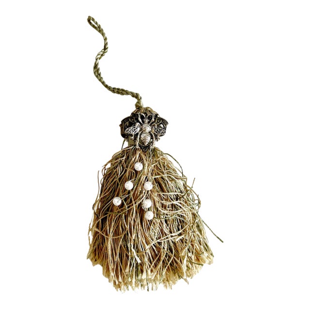 Antique French Tassel Ornament W/Bee For Sale