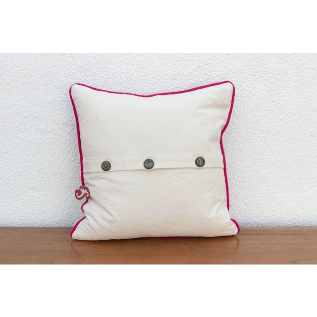 Textile Rumi Embroidered Floral Pillow For Sale - Image 7 of 8